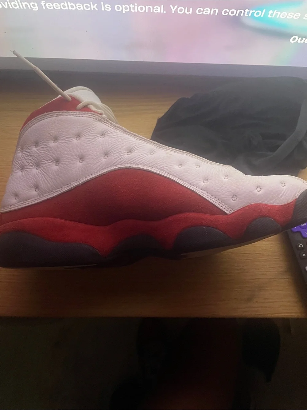 Jordan adults  White and Red High-Top Sneakers
